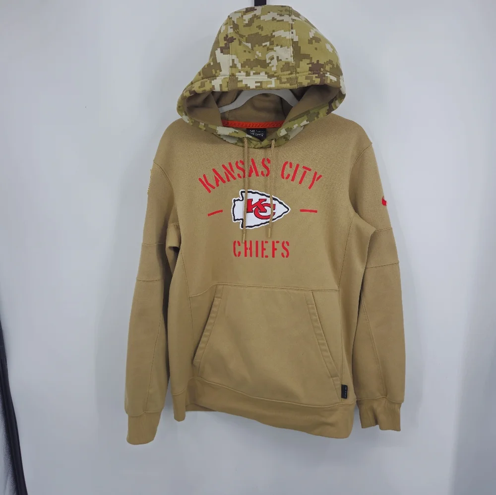 Nike Kansas City Chiefs salute to service military pullover hoodie sweatshirt S‎